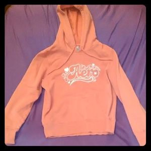 Aeropostale hooded sweatshirt slim fit pink